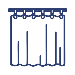 Занавески для ванной текстильные